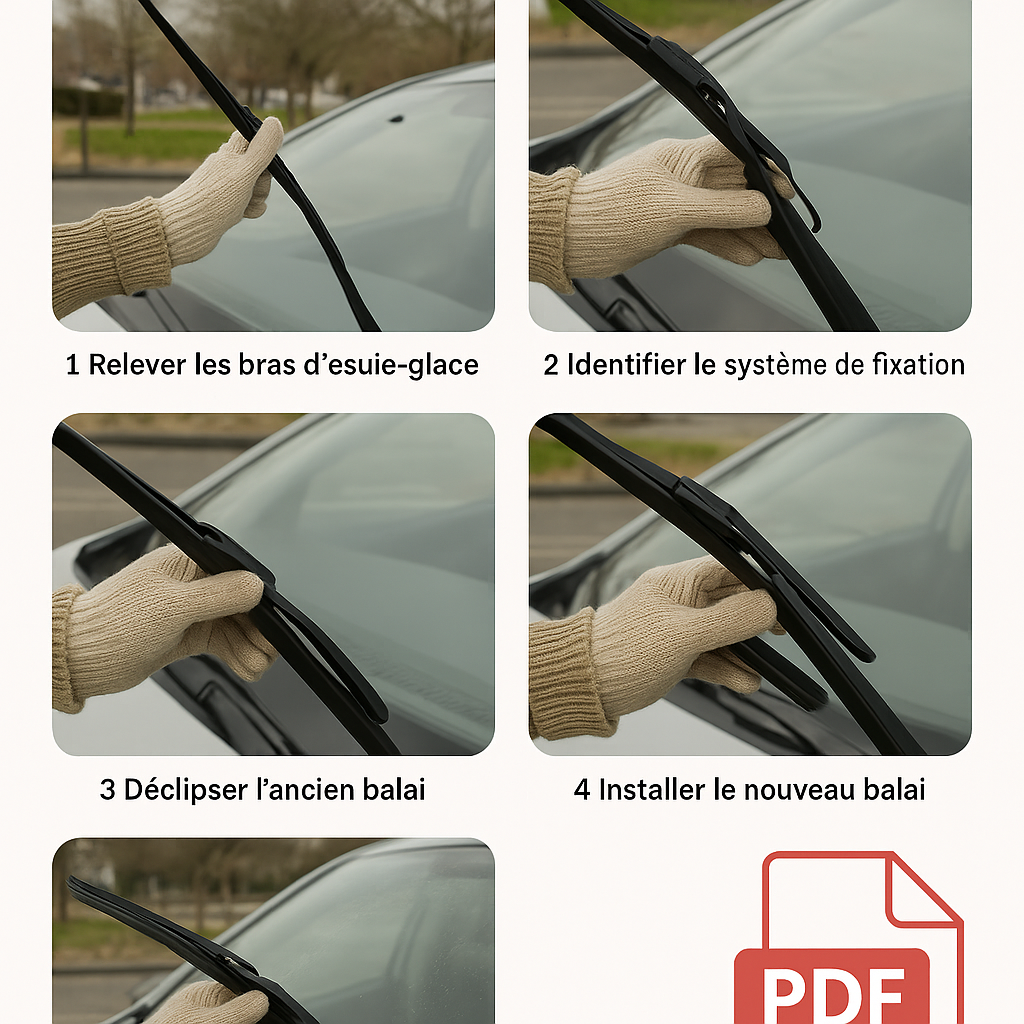 🔧 Tutoriel 2 : Changer les balais d’essuie-glace