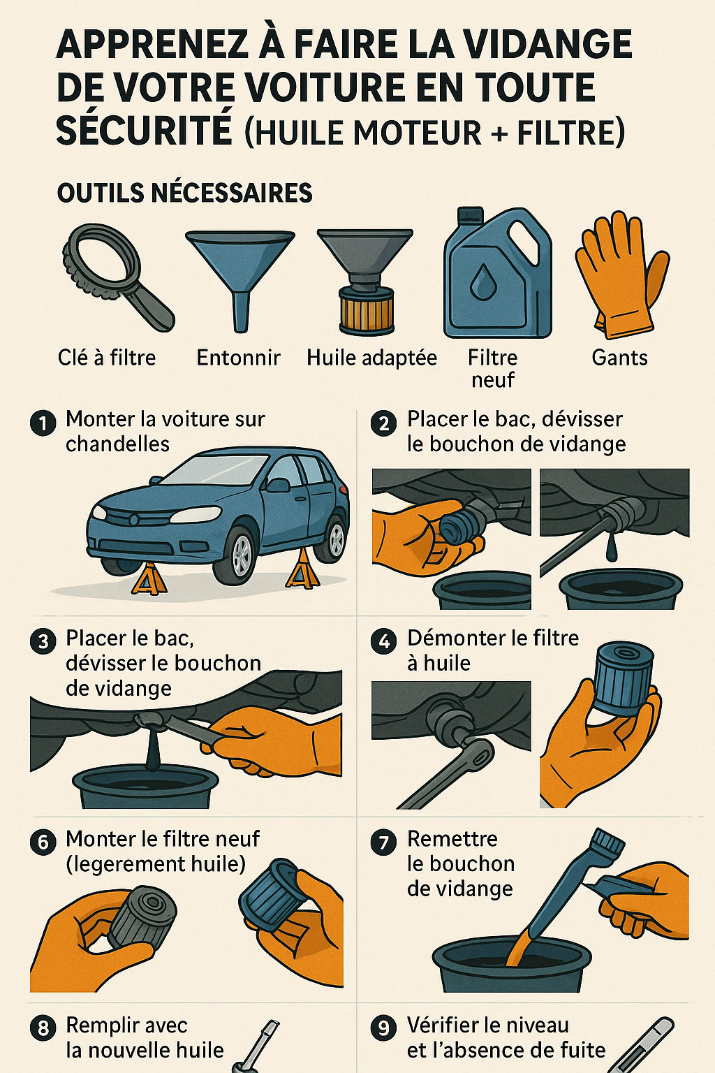 Faire une vidange moteur soi-mêmeFaire une vidange moteur soi-même